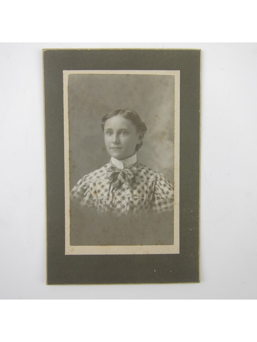 Cabinet Card Photograph Young Woman Susanna Esther Niswonger Ohio Antique 1890s